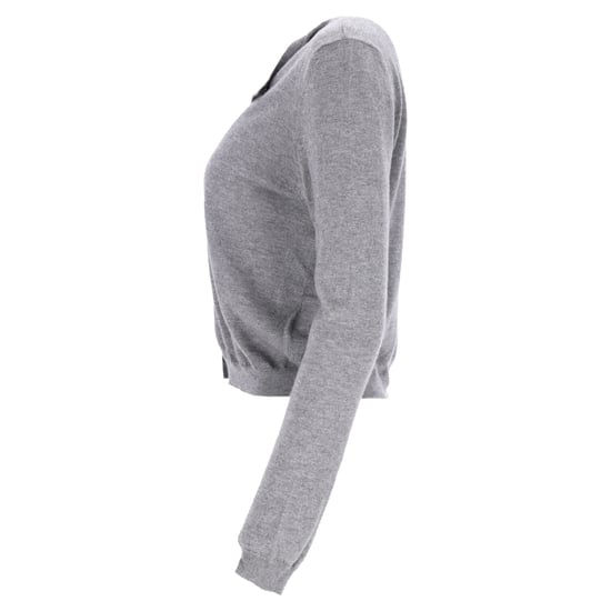 RED Valentino Strickjacke mit Schleifenverzierung aus grauer Wolle - Image 2