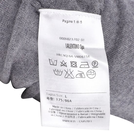 RED Valentino Strickjacke mit Schleifenverzierung aus grauer Wolle - Image 5