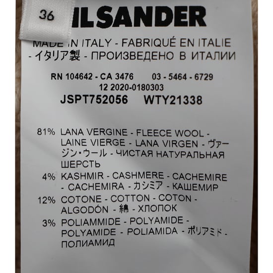 Jil Sander Strickpullover mit Stehkragen und offenem Rücken aus cremefarbener Wolle - Image 5