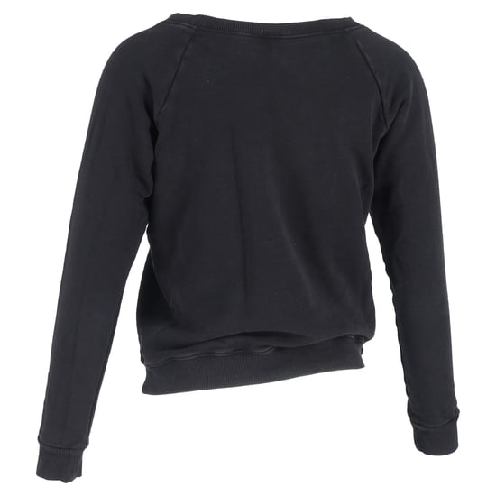 Saint Laurent Sweatshirt mit Rissen und Kettendetail aus schwarzer Baumwolle - Image 3