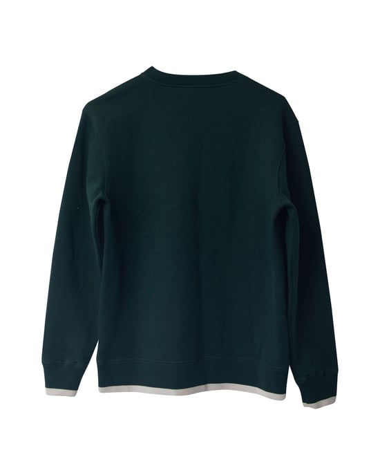 Lanvin Strickpullover mit Kettenstich aus grüner Wolle - Image 2