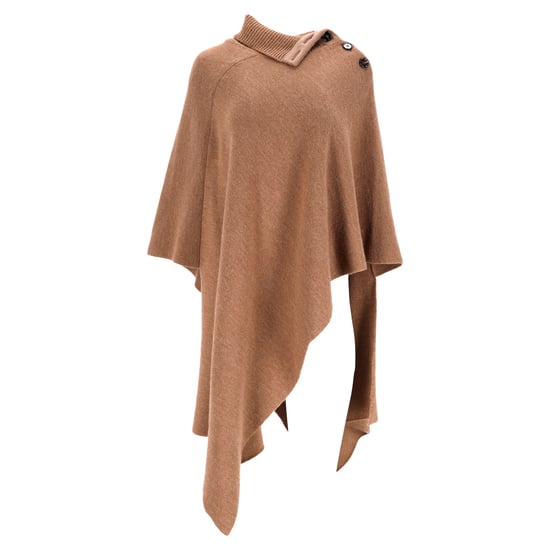 Chloé Strickcape mit Knöpfen aus brauner Wolle - Image 1