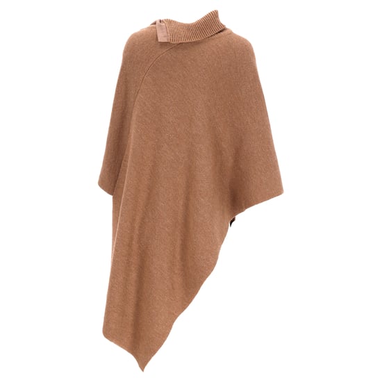 Chloé Strickcape mit Knöpfen aus brauner Wolle - Image 3