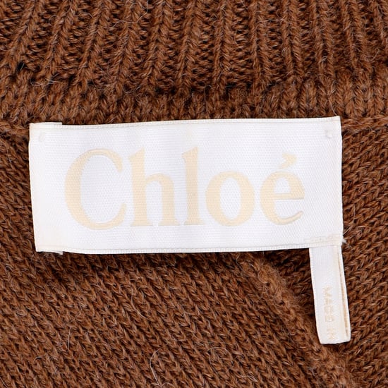 Chloé Strickcape mit Knöpfen aus brauner Wolle - Image 4