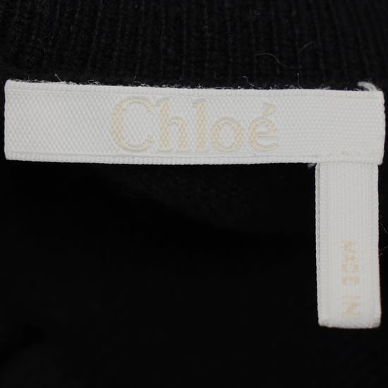 Chloé Rüschenpullover mit halben Ärmeln aus schwarzem Kaschmir - Image 4