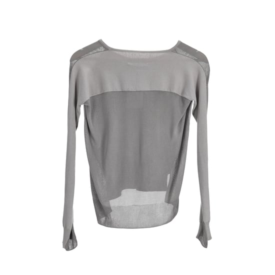 MM6 by Maison Margiela Pullover aus grauer Baumwolle - Image 2
