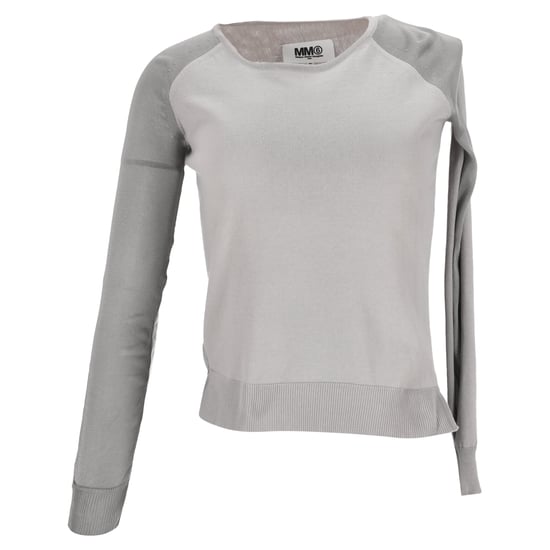 MM6 by Maison Margiela Pullover aus grauer Baumwolle - Image 3