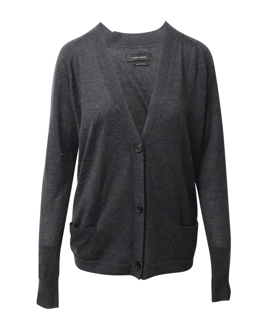 Isabel Marant Cardigan aus dunkelgrauem Kaschmir - Image 1