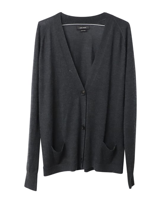 Isabel Marant Cardigan aus dunkelgrauem Kaschmir - Image 4