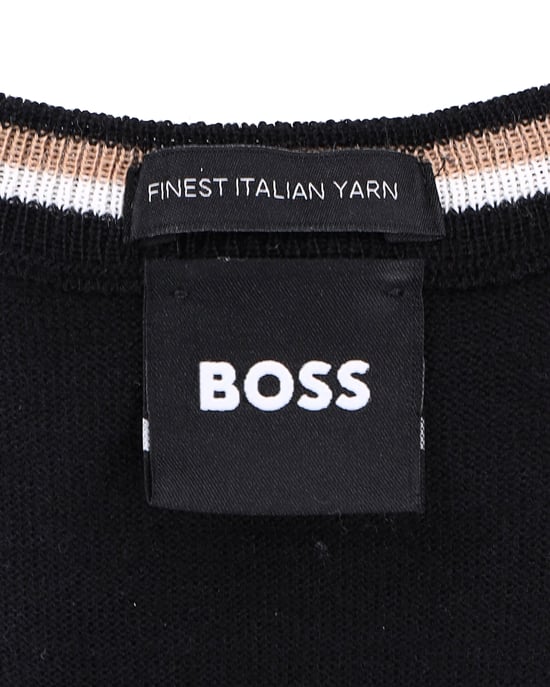 Hugo Boss Strickpullover aus schwarzer Wolle - Image 4