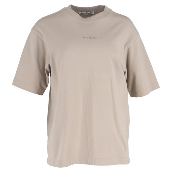 Acne Studios Logo T-Shirt aus beigem Baumwollstoff - Image 1