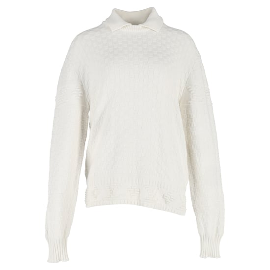 Louis Vuitton Pullover mit Kragen aus weißer Wolle - Image 1