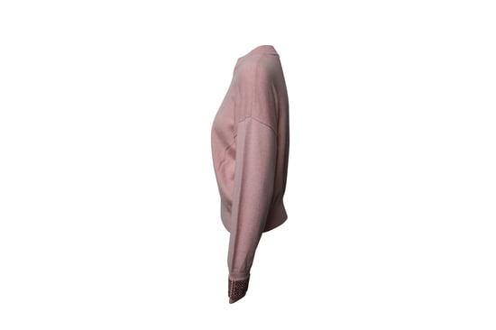 Alexander Wang Pullover mit Kristallbündchen aus rosa Wolle - Image 2