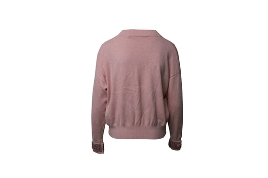 Alexander Wang Pullover mit Kristallbündchen aus rosa Wolle - Image 3