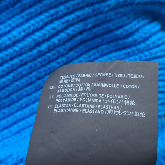 Balenciaga V-Ausschnitt-Pullover aus blauer Baumwolle - Image 6