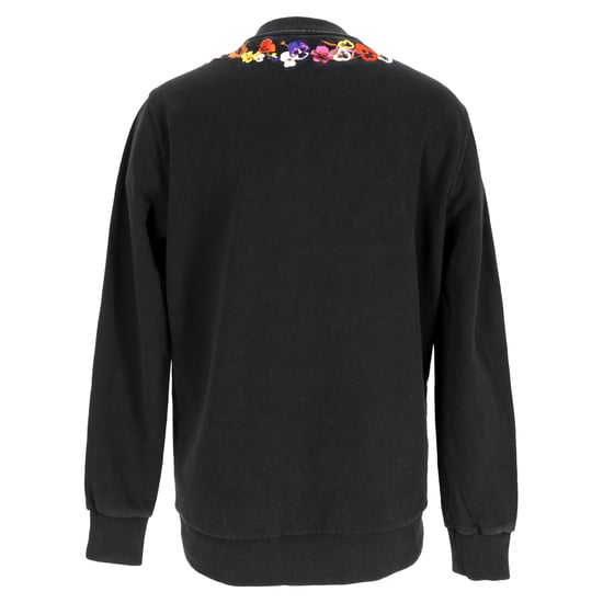 Givenchy – Sweatshirt mit Blumenstickerei aus schwarzer Baumwolle - Image 3