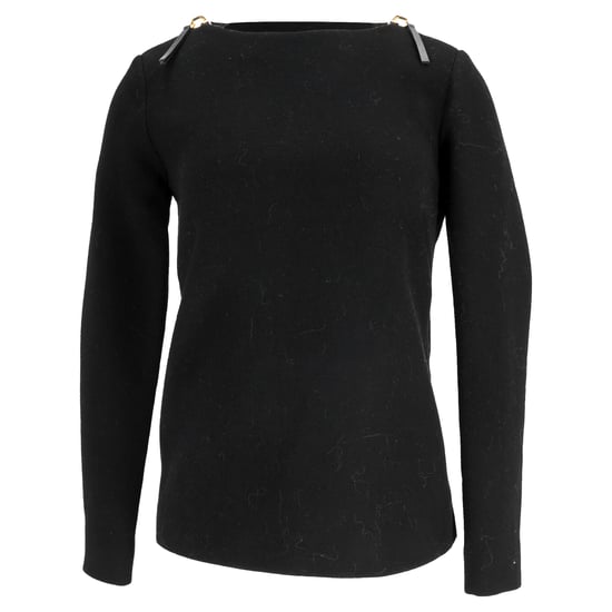 Marni Pullover mit Schulterreißverschluss aus schwarzer Wolle - Image 1