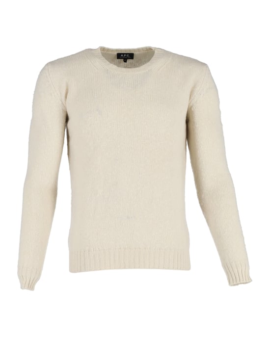 A.P.C. Rundhals-Pullover aus Creme-Wolle - Image 1