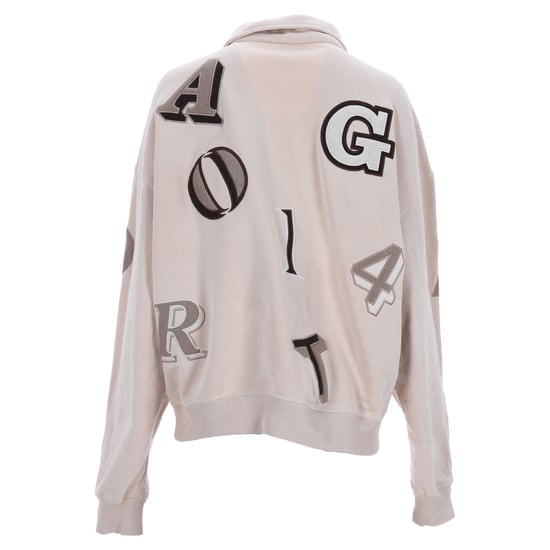 Axel Arigato – Pullover mit Typo-Kragen aus hautfarbener Baumwolle - Image 3