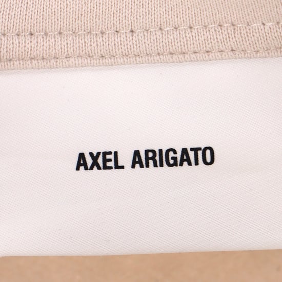 Axel Arigato – Pullover mit Typo-Kragen aus hautfarbener Baumwolle - Image 4