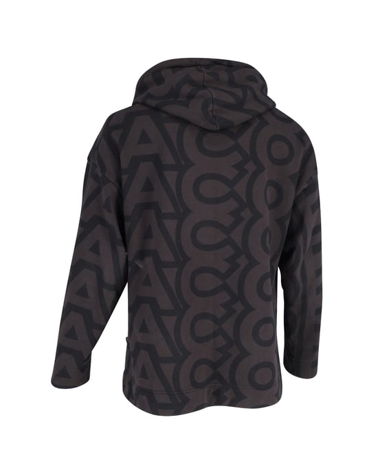Marc Jacobs Monogram Kapuzenpullover mit Kordelzug aus brauner Baumwolle - Image 1