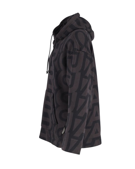 Marc Jacobs Monogram Kapuzenpullover mit Kordelzug aus brauner Baumwolle - Image 2