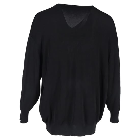 Balenciaga V-Ausschnitt-Pullover aus schwarzer Viskose - Image 3