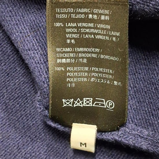 Balenciaga Pullover mit Logostickerei aus marineblauer Wolle - Image 5