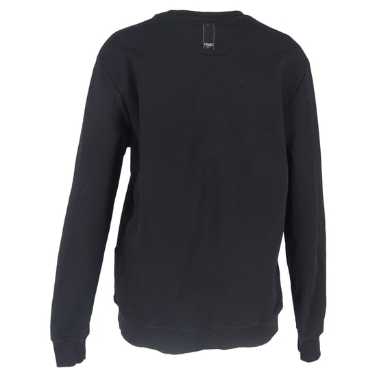Fendi Sweatshirt mit Rundhalsausschnitt aus schwarzer Baumwolle - Image 3