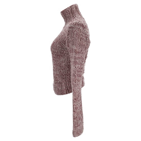Ann Demeulemeester Rollkragenpullover mit Zopfmuster aus rosa Wolle - Image 2