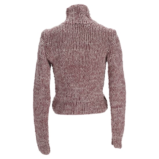 Ann Demeulemeester Rollkragenpullover mit Zopfmuster aus rosa Wolle - Image 3