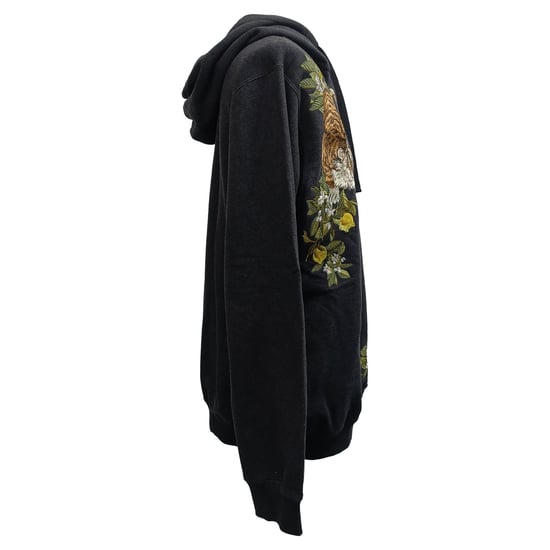 Dolce & Gabbana Hoodie mit Tigerstickerei aus grauer Baumwolle - Image 2