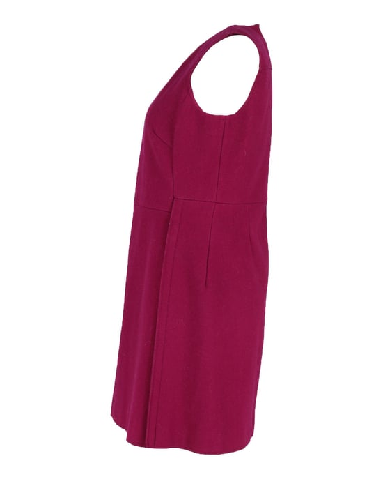 Ärmelloses Minikleid von Victoria Beckham aus rotvioletter Wolle - Image 2