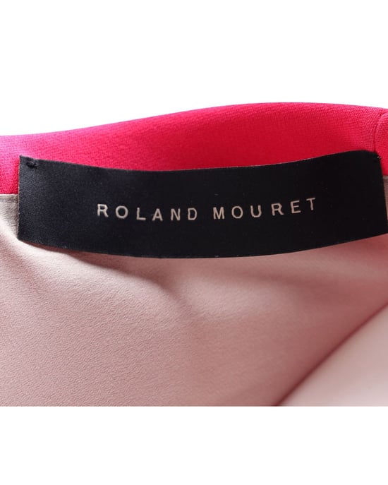 Roland Mouret – Abendkleid mit eckigem Ausschnitt und Cut-Out am Rücken aus rosa Viskose - Image 4