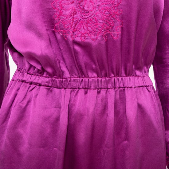 Yves Saint Laurent – Langes Kleid mit Stickerei – 10er - Image 3