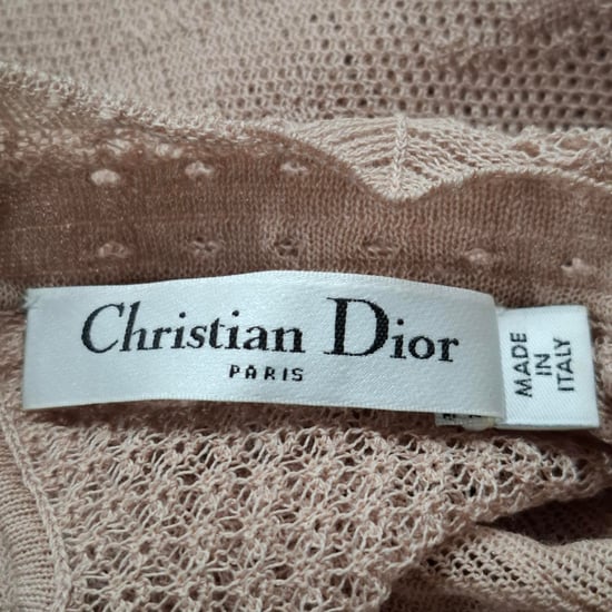 Dior Strick-Minikleid mit langen Ärmeln und Unterkleid aus rosa Viskose - Image 3