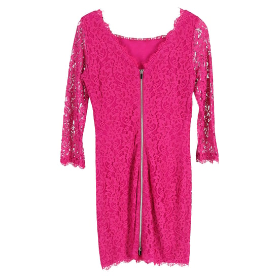Diane von Furstenberg Zarita Langarm-Spitzenkleid aus rosa Viskose - Image 2