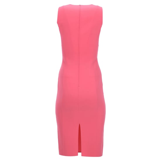 Ärmelloses, figurbetontes Midikleid von Michael Kors aus rosa Wolle - Image 3