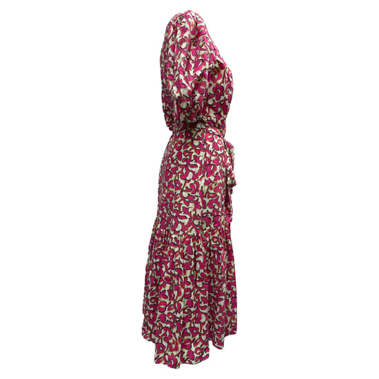 Diane von Furstenberg Elektra bedrucktes Midi-Wickelkleid aus rosa Viskose - Image 2
