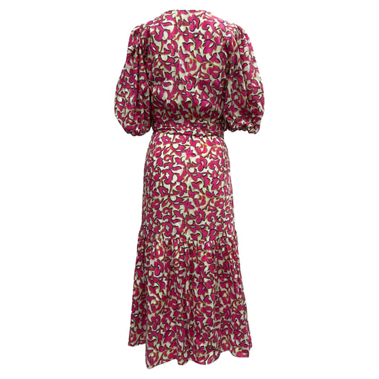 Diane von Furstenberg Elektra bedrucktes Midi-Wickelkleid aus rosa Viskose - Image 3