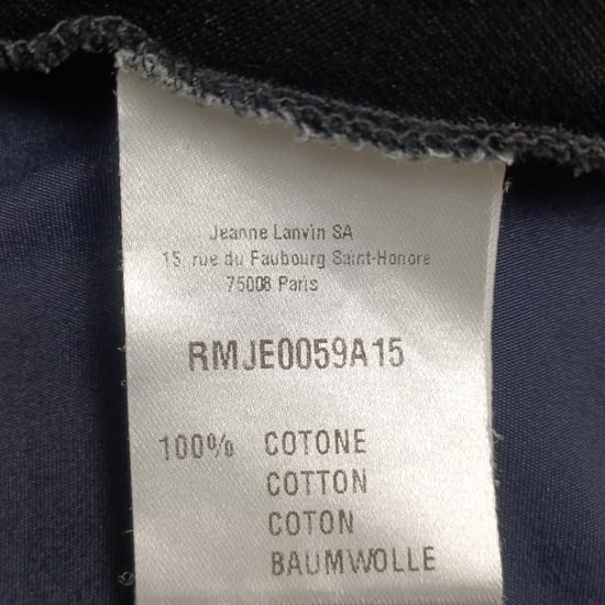 Lanvin Gestreiftes Kragen Kurzarm Polo-Shirt aus schwarzer Baumwolle - Image 5