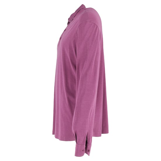 Loro Piana Langarm-Polohemd aus lila Baumwolle - Image 2