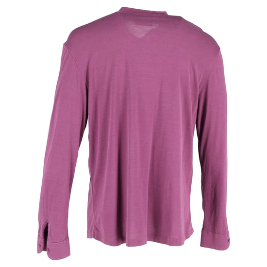 Loro Piana Langarm-Polohemd aus lila Baumwolle - Image 3