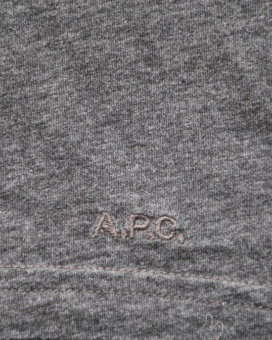 A.P.C. Logo besticktes Polo-Shirt aus grauer Baumwolle - Image 5
