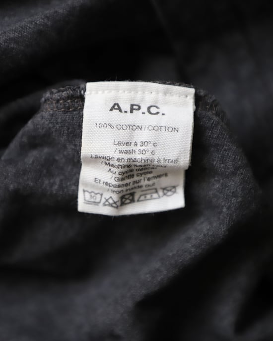 A.P.C. Logo besticktes Polo-Shirt aus grauer Baumwolle - Image 6