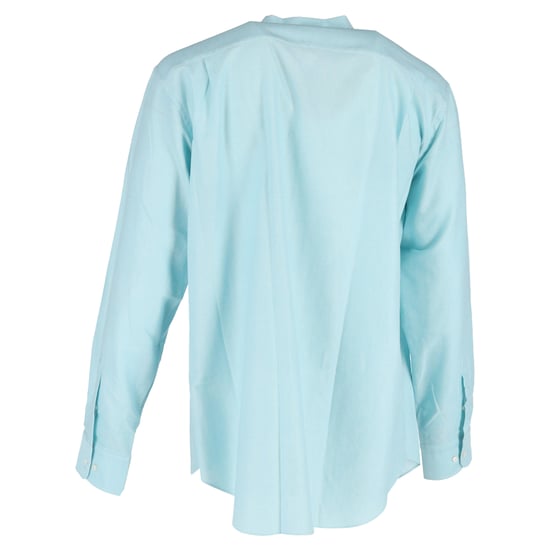 Loro Piana Hemd mit Knöpfen aus hellblauer Baumwolle - Image 3