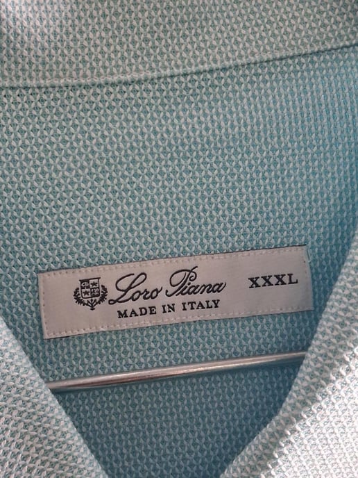 Loro Piana Hemd mit Knöpfen aus hellblauer Baumwolle - Image 5