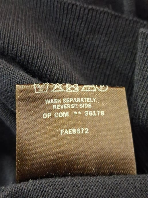 Loro Piana Langarm-Polohemd aus navyblauer Wolle - Image 6