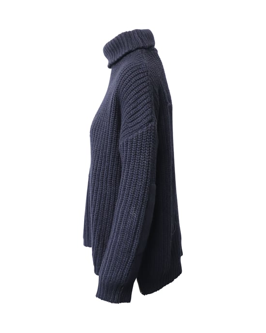 Zadig & Voltaire Rollkragenpullover aus marineblauem Acryl - Image 3