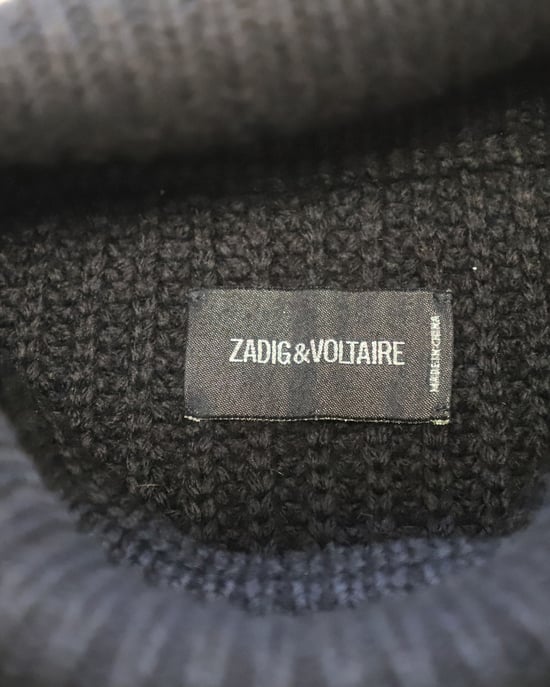 Zadig & Voltaire Rollkragenpullover aus marineblauem Acryl - Image 5